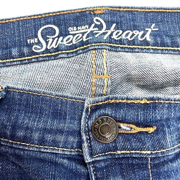 Old Navy The Sweetheart Skinny Women's size 8 Short Dark Wash Blue Denim jeans - Picture 3 of 4
